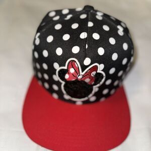 Disney Minnie Mouse Hat Snapback Polka Dot Size One Size